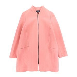 ZARA Premium Tailored Wool Cocoon Coat Long Bomber Minimal Modern Medium Peach